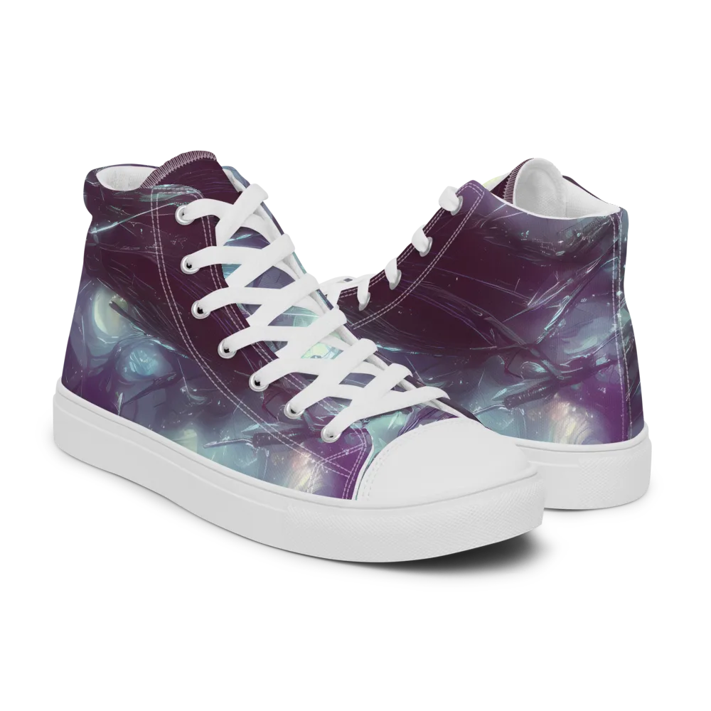 Nihei Shimmer on Men's High Top Canvas Shoes — Right