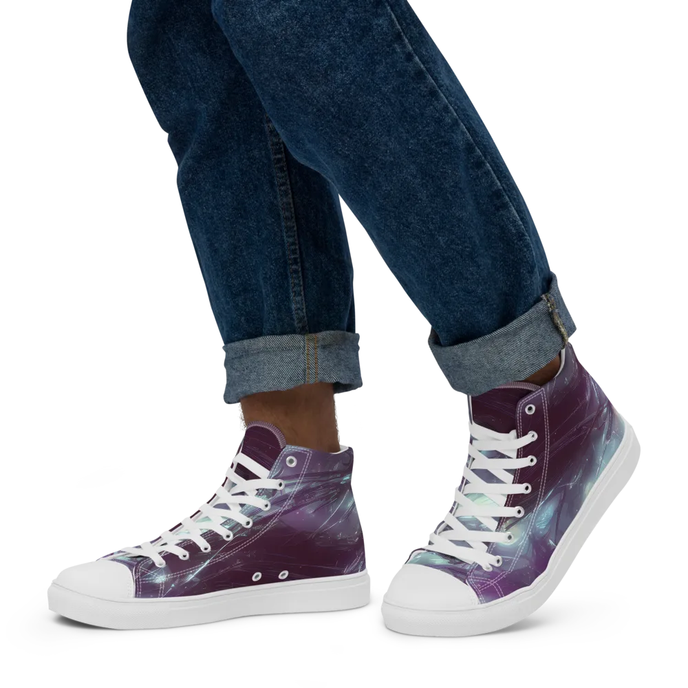 Nihei Shimmer on Men's High Top Canvas Shoes — Left