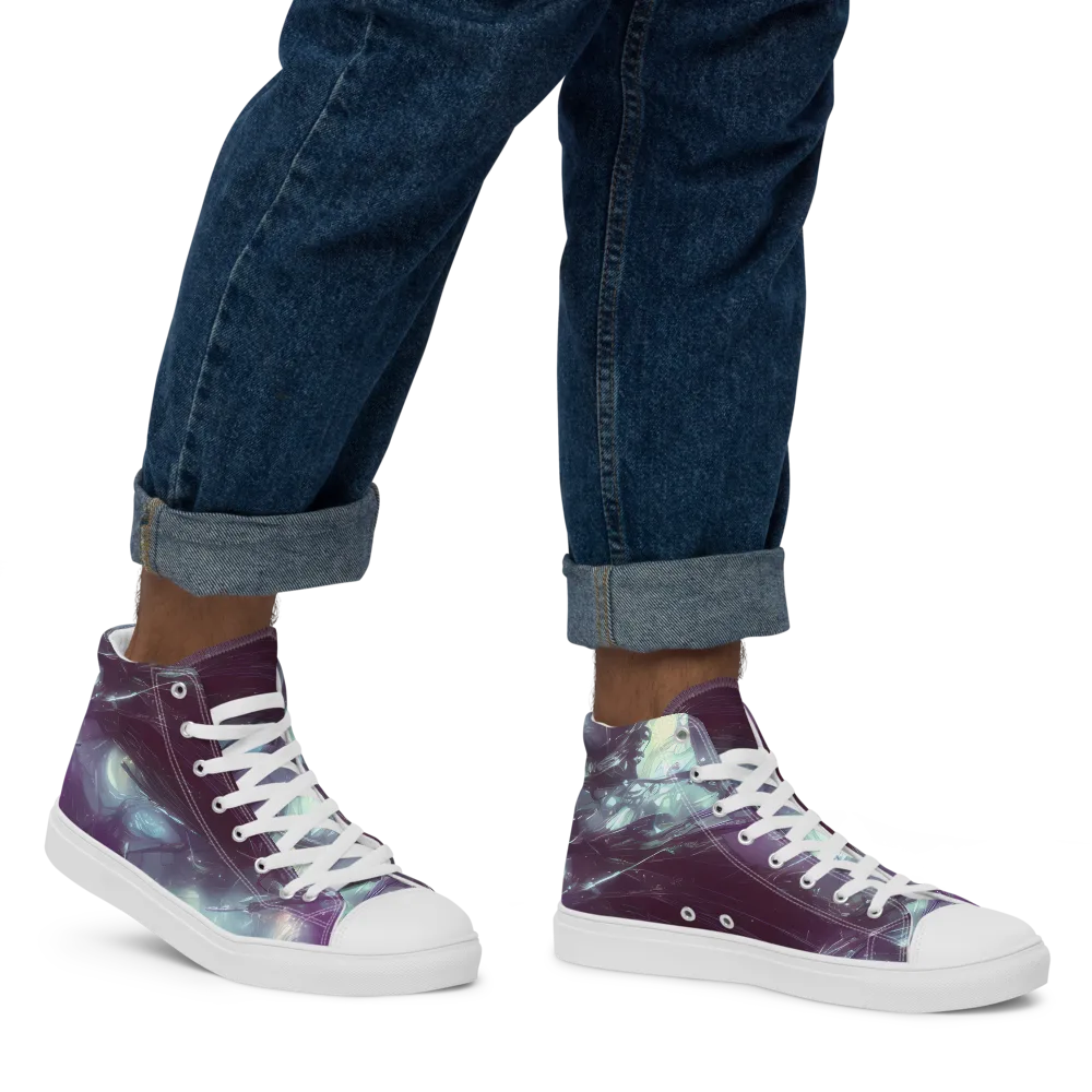Nihei Shimmer on Men's High Top Canvas Shoes — Right