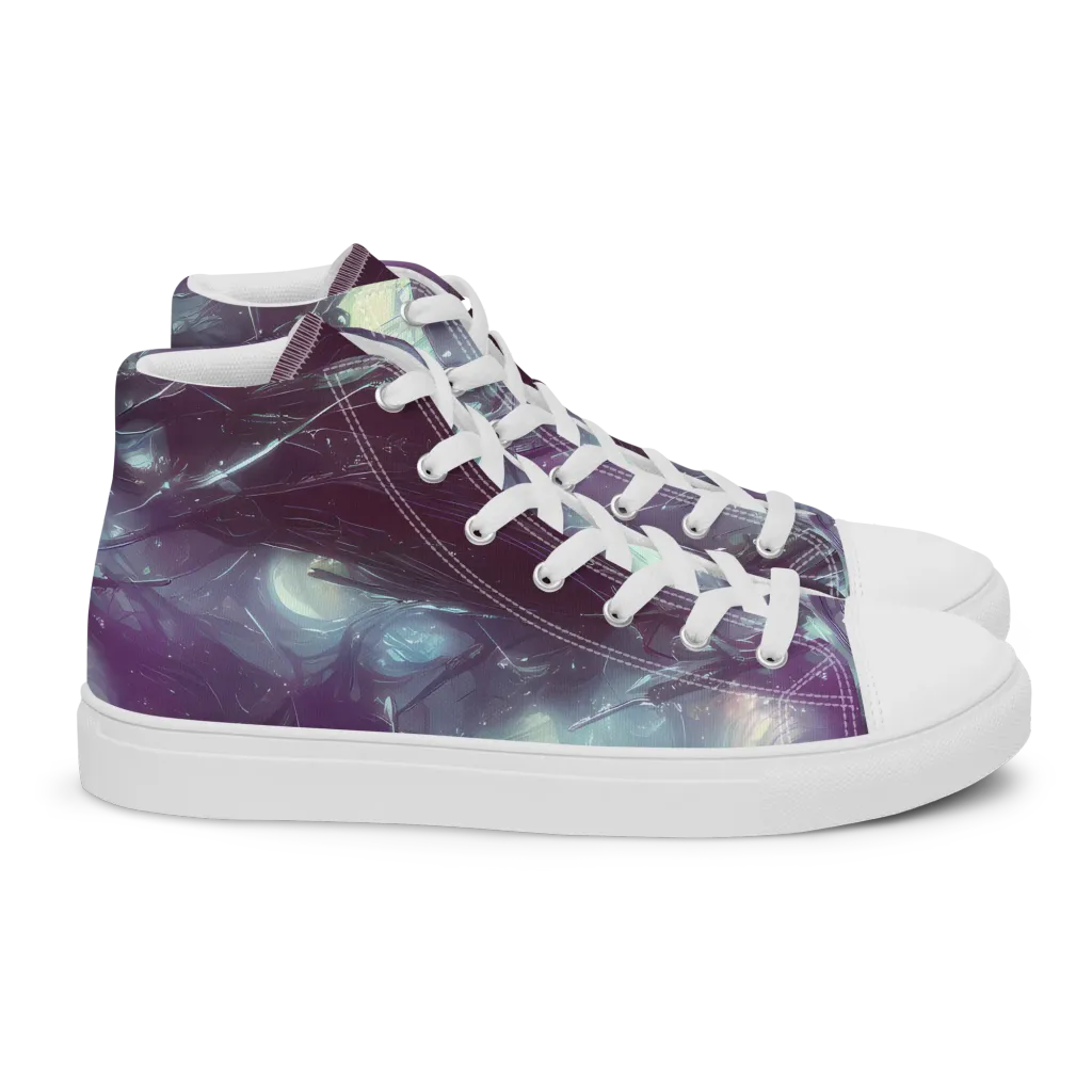 Nihei Shimmer on Women's High Top Canvas Shoes — Right