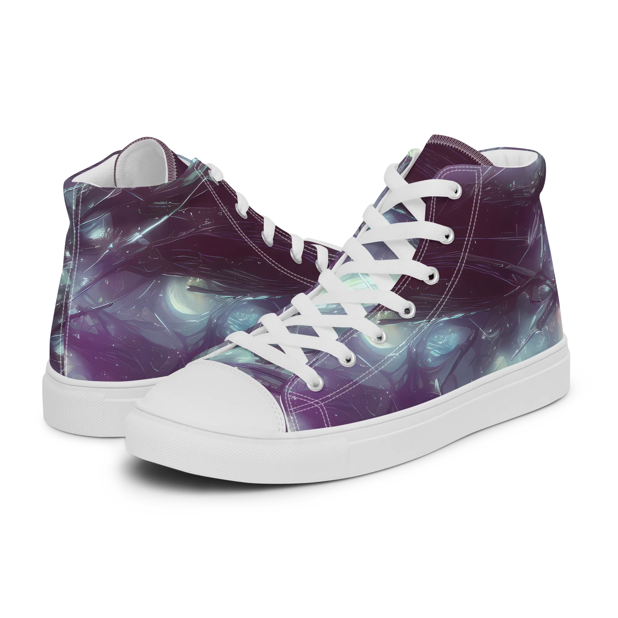 Nihei Shimmer on Women's High Top Canvas Shoes — Left