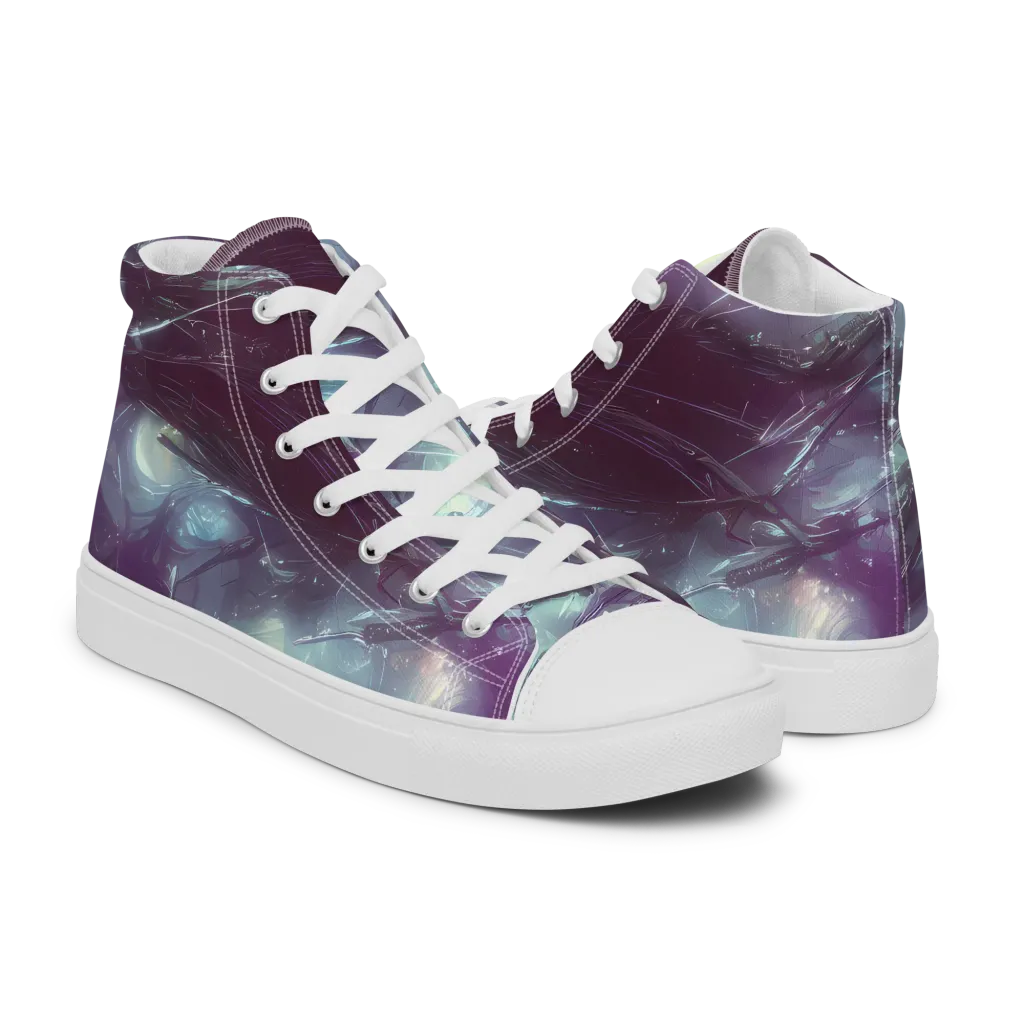 Nihei Shimmer on Women's High Top Canvas Shoes — Right