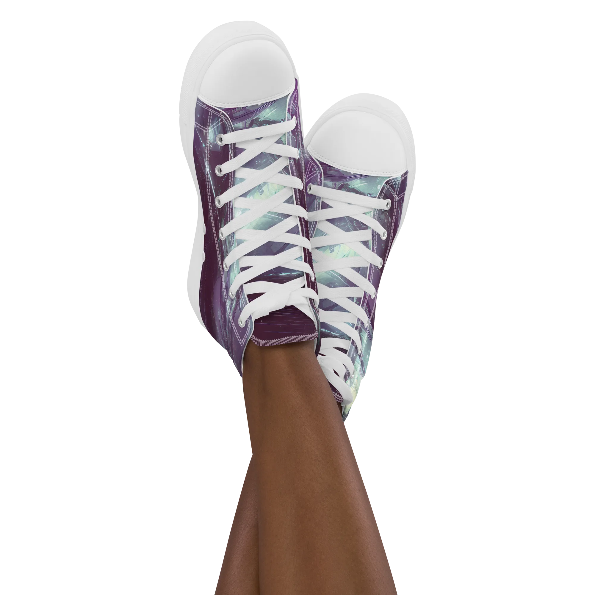 Nihei Shimmer on Women's High Top Canvas Shoes — Front
