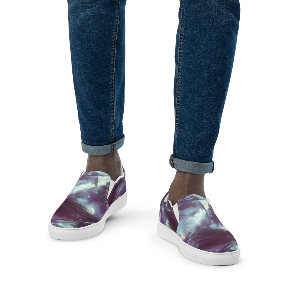 Nihei Shimmer on Men's Slip-On Canvas Shoes — Front