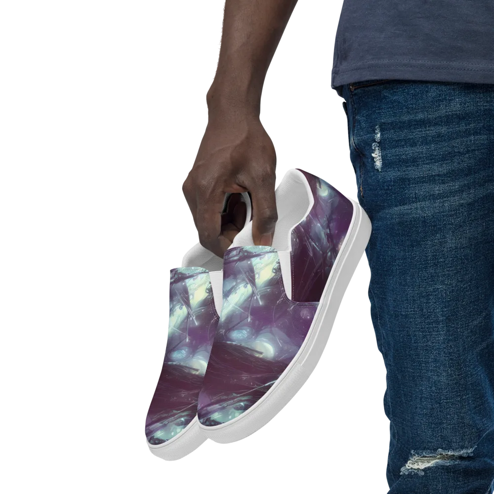 Nihei Shimmer on Men's Slip-On Canvas Shoes — Left Front
