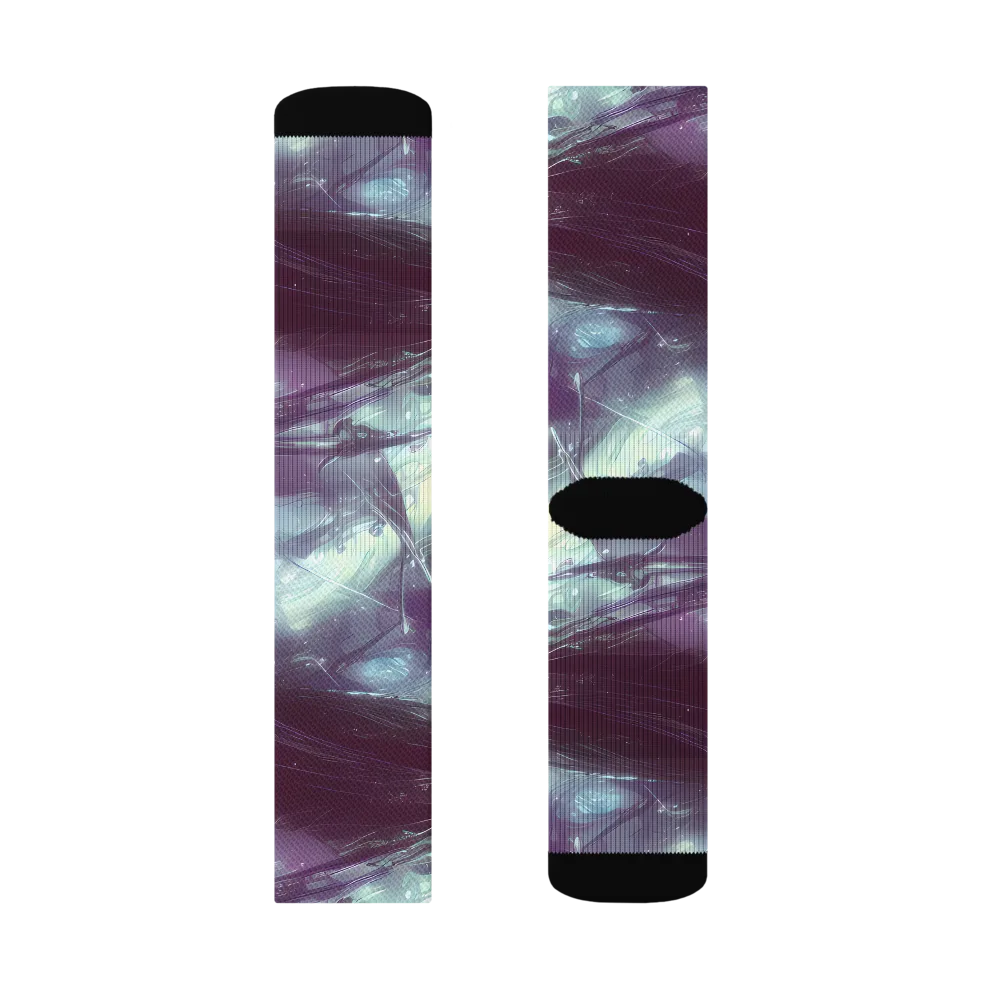 Nihei Shimmer on Socks — Left Sock