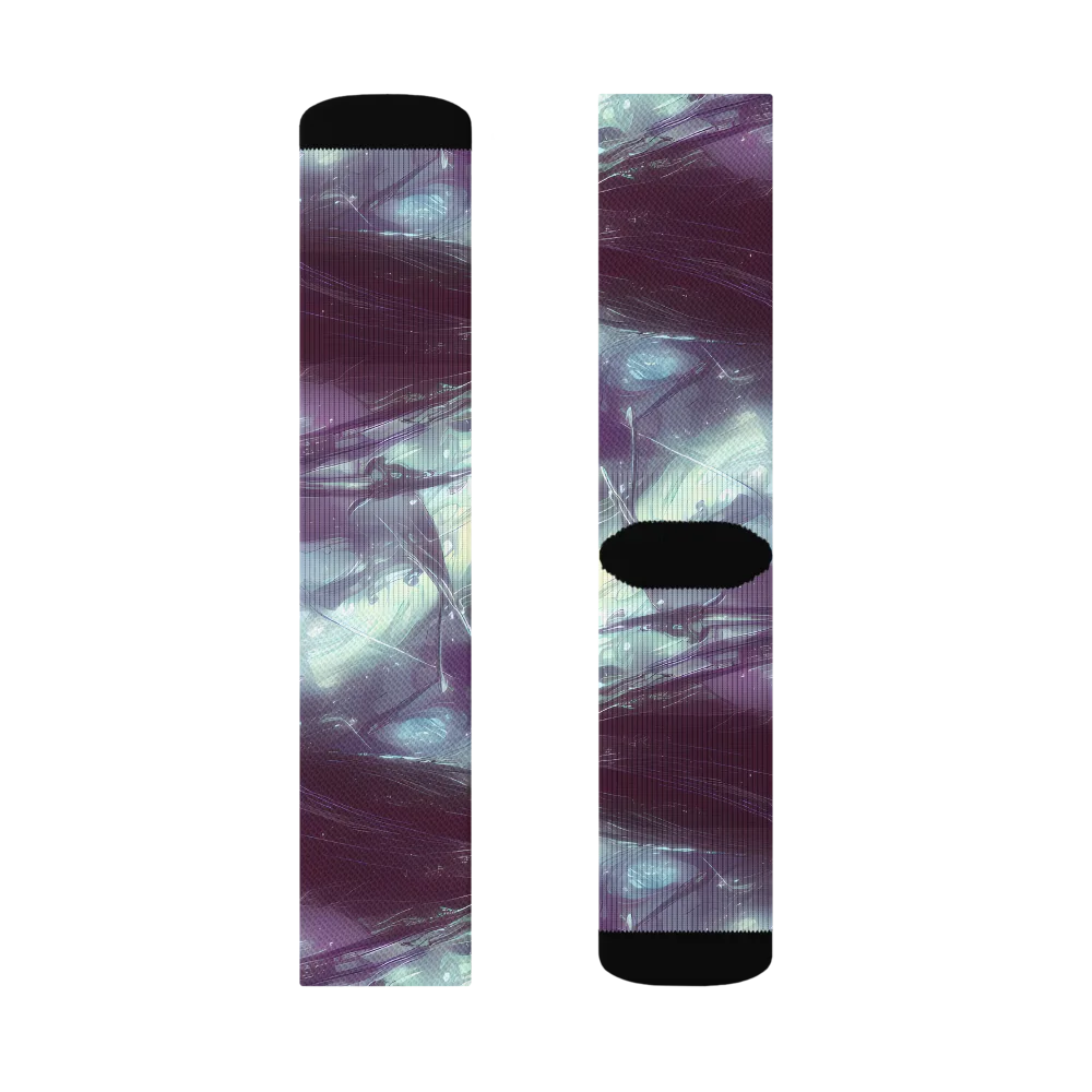 Nihei Shimmer on Socks — Right Sock