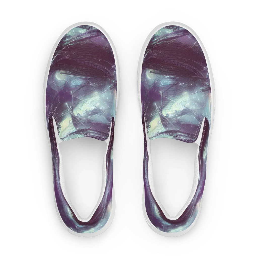 Nihei Shimmer on Women's Slip-On Canvas Shoes — Front