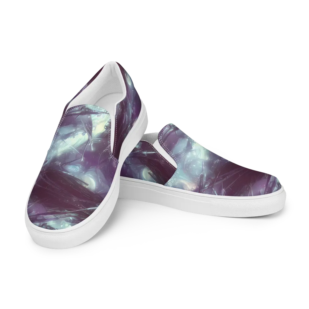 Nihei Shimmer on Women's Slip-On Canvas Shoes — Left Front