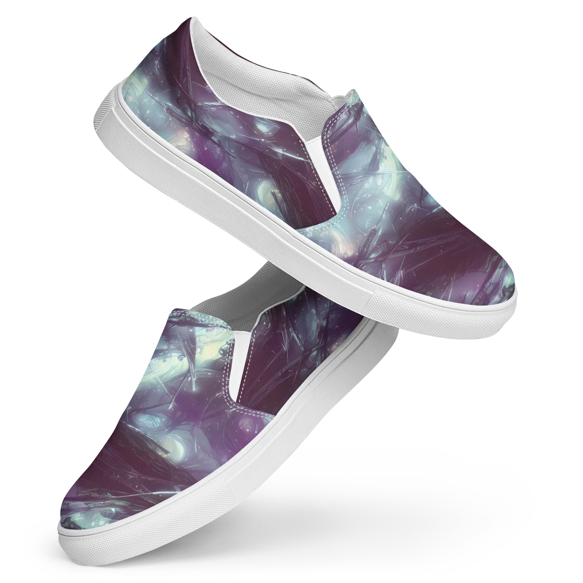 Nihei Shimmer on Women's Slip-On Canvas Shoes — Front