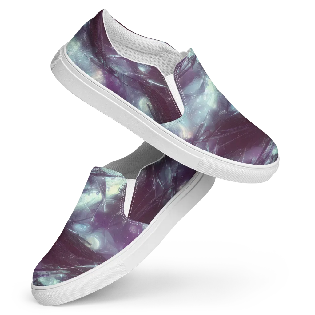Nihei Shimmer on Women's Slip-On Canvas Shoes — Front