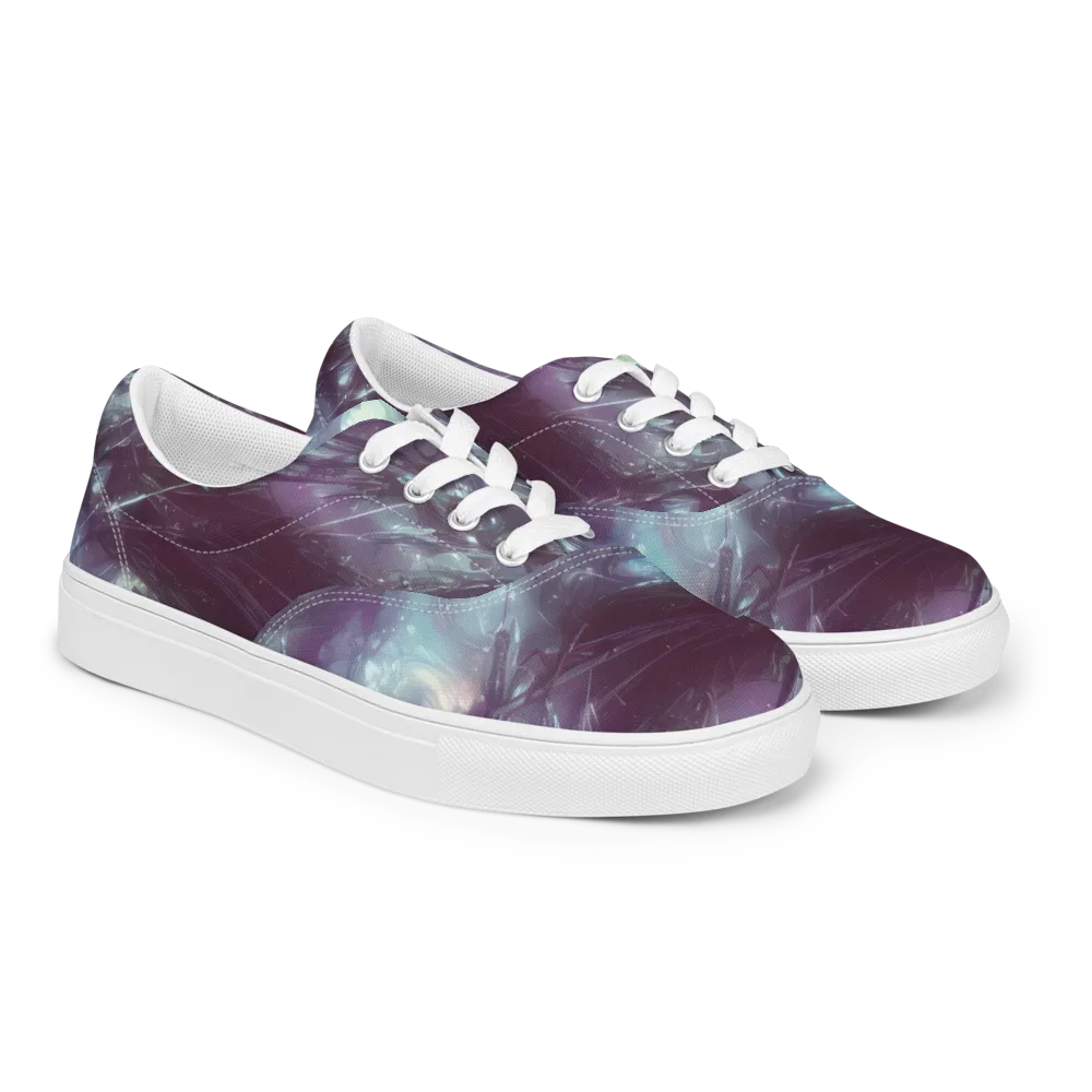 Nihei Shimmer on Men's Lace-Up Canvas Shoes — Right Front