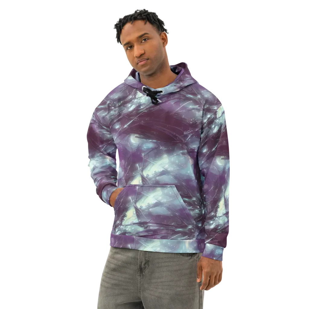 Nihei Shimmer on Cotton Hoodie — Left Front