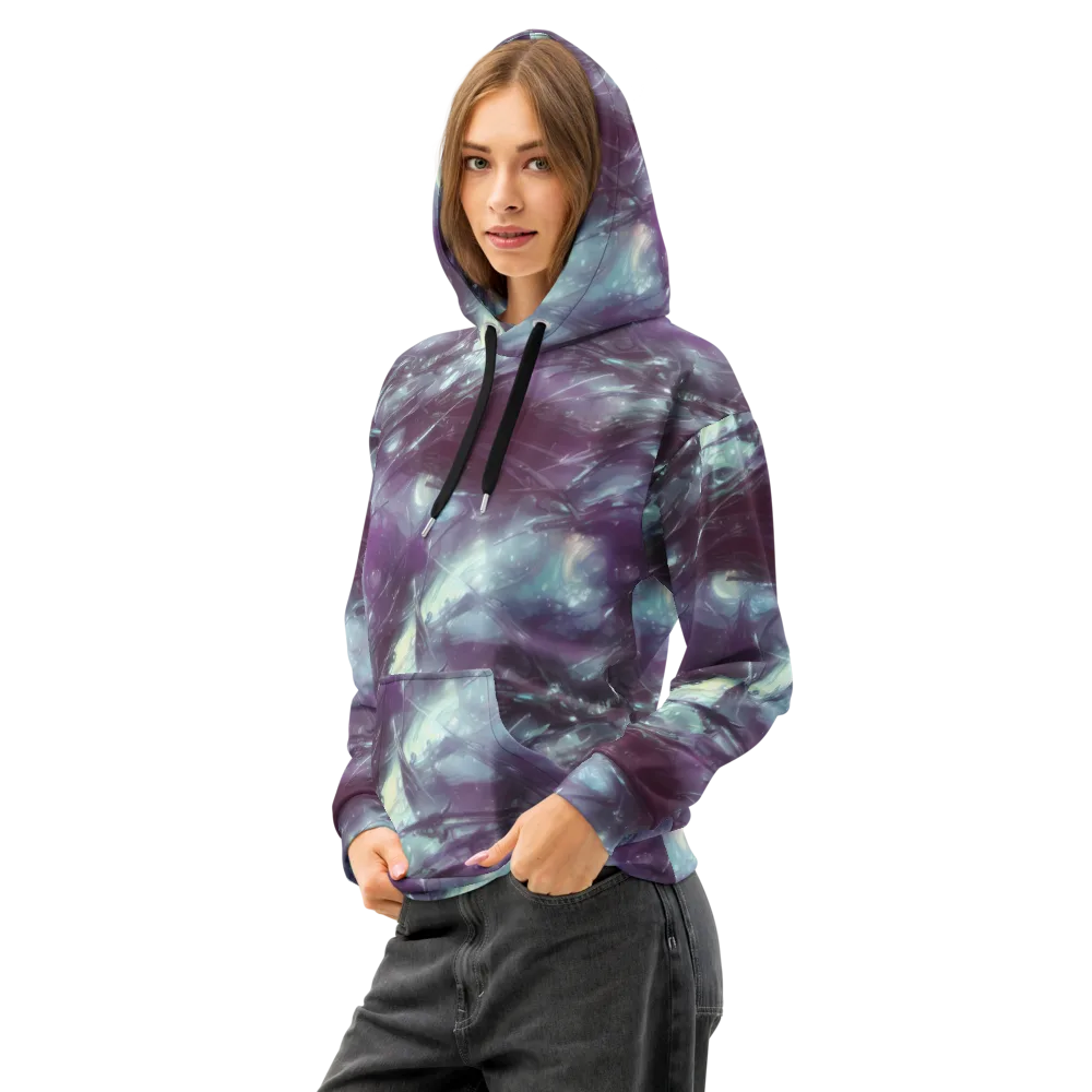 Nihei Shimmer on Cotton Hoodie — Left Front