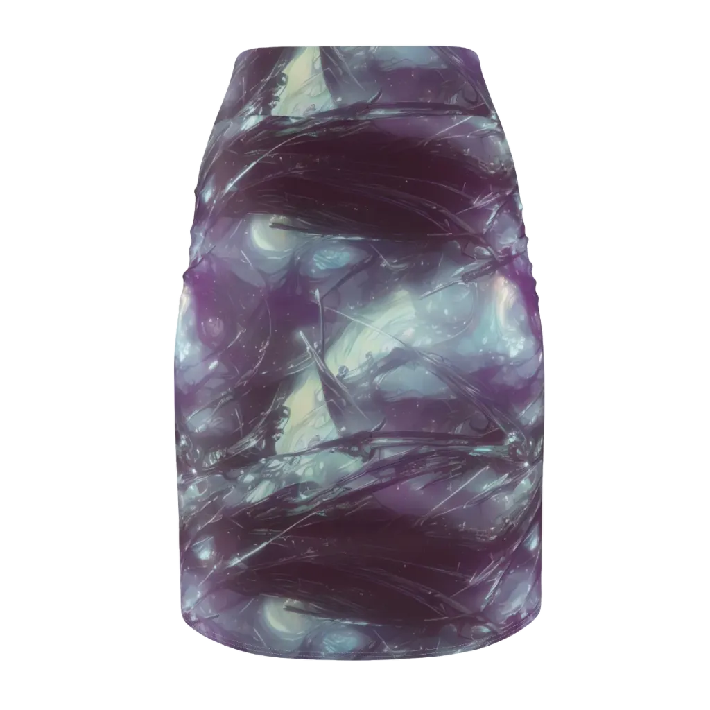 Nihei Shimmer on Pencil Skirt — Back