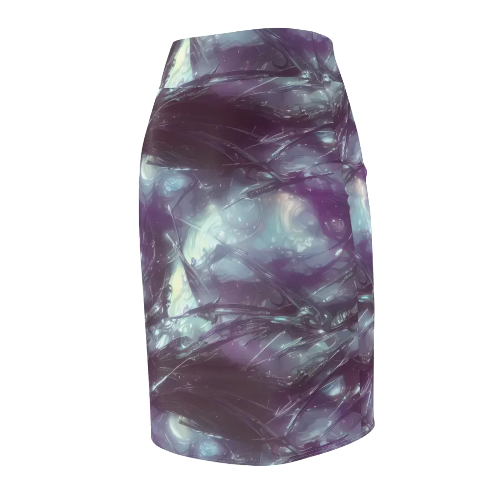 Nihei Shimmer on Pencil Skirt — Back Side