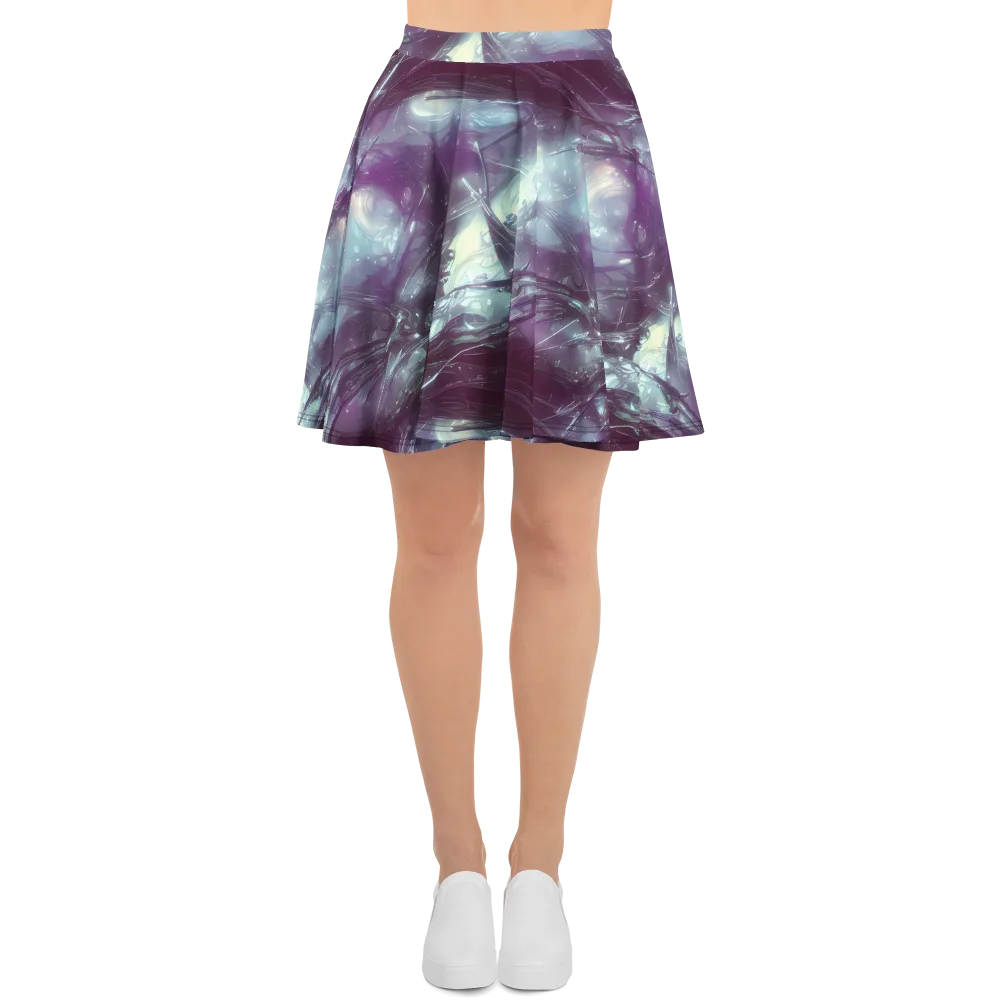 Nihei Shimmer on Skater Skirt — Front