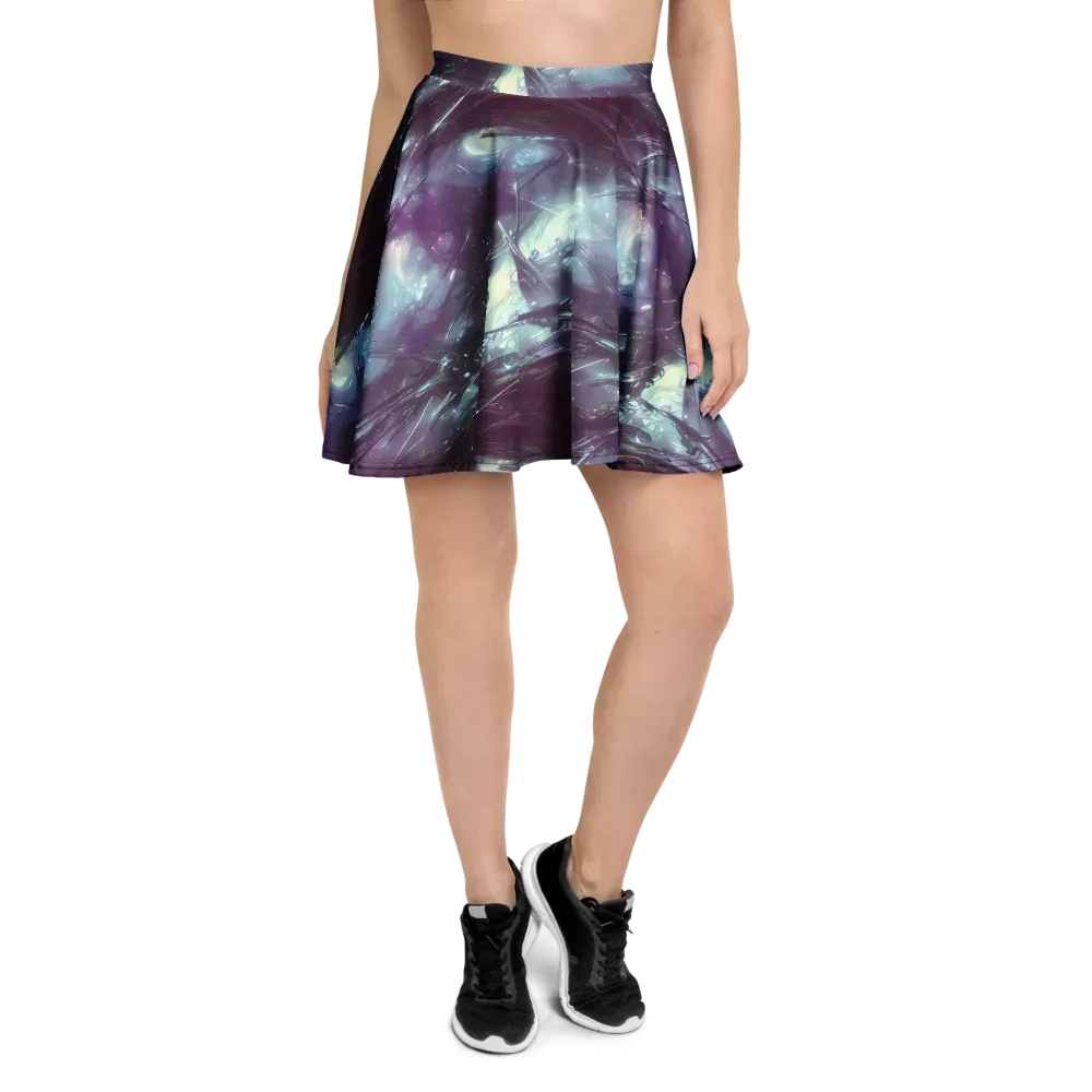 Nihei Shimmer on Skater Skirt — Front
