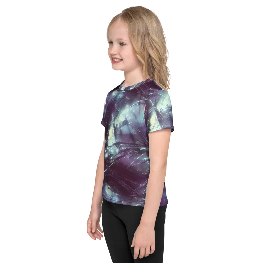 Nihei Shimmer on Kids Crew Neck T-Shirt — Left