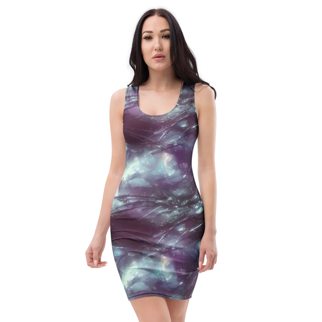 Nihei Shimmer on Bodycon Dress — Front