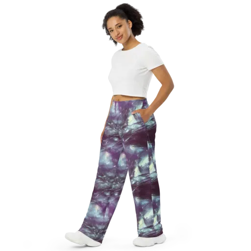Nihei Shimmer on a Wide-Leg Pants