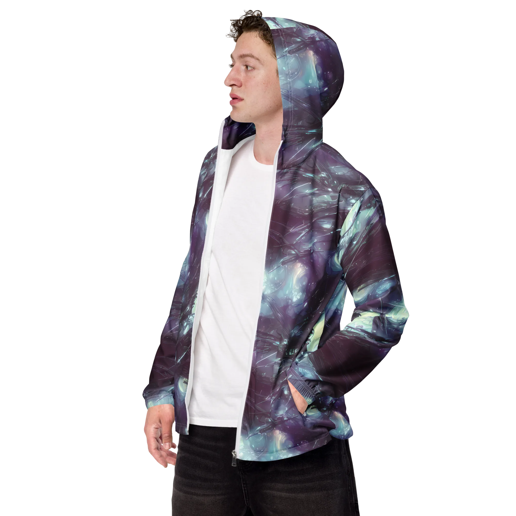 Nihei Shimmer on Men's Windbreaker — Left Front