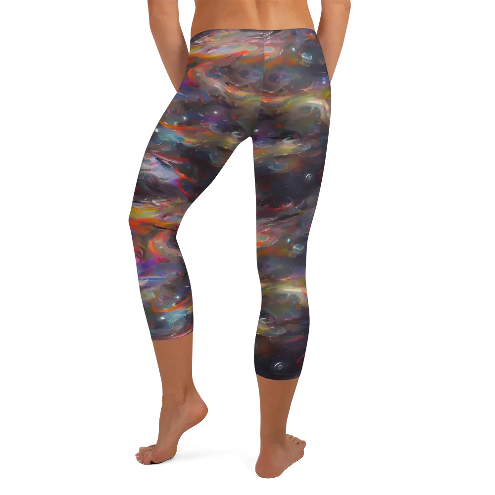 Chromatic Flux on Capri Leggings — Back