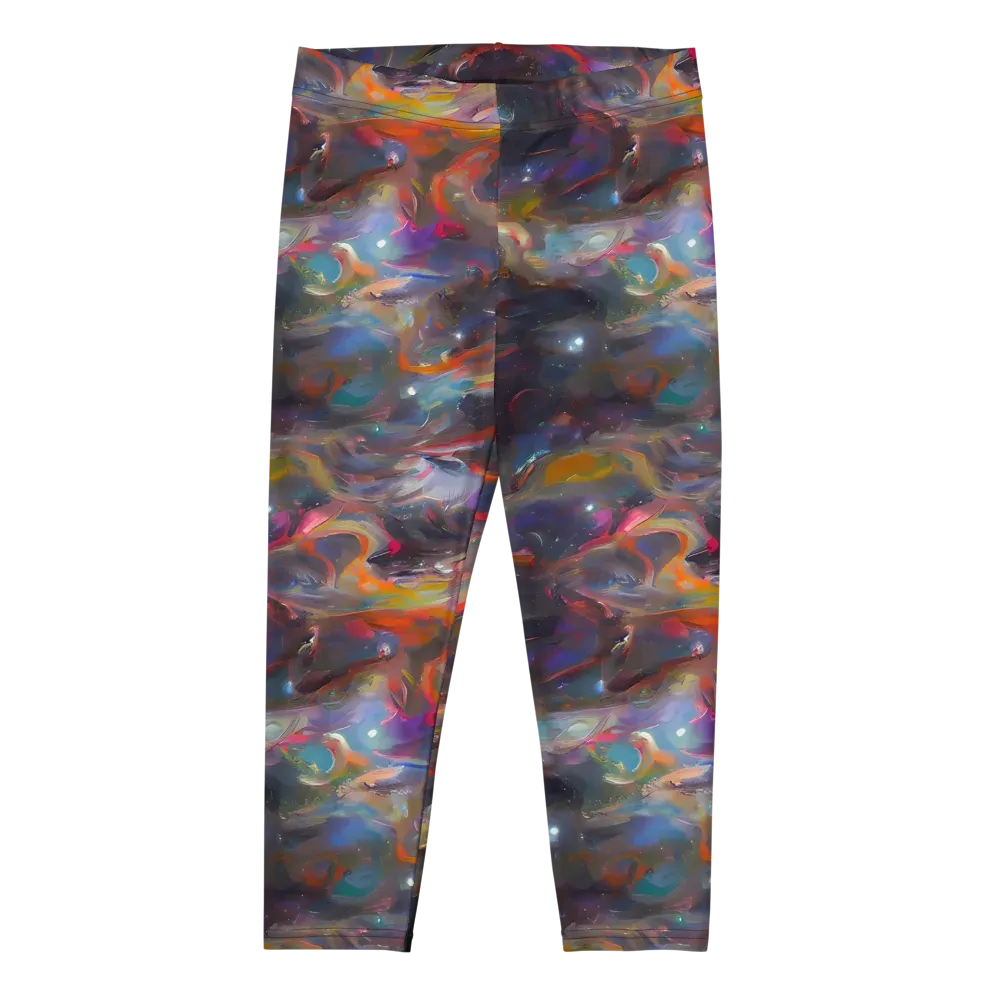 Chromatic Flux on Capri Leggings — Front