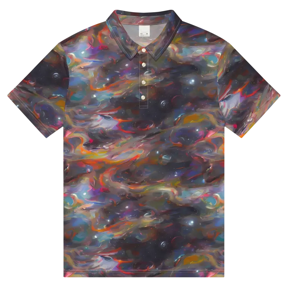 Chromatic Flux on Men's Slim Fit Polo Shirt — Front