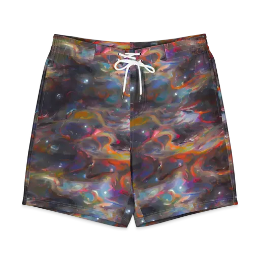 Chromatic Flux on a Men's Board Shorts
