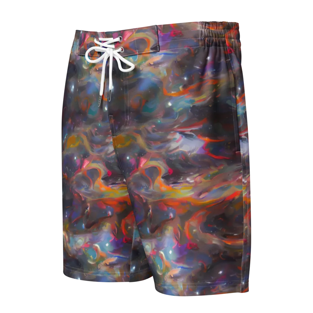 Chromatic Flux on Men's Board Shorts — Front