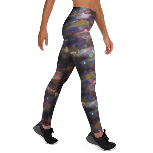 Chromatic Flux on a Yoga Leggings