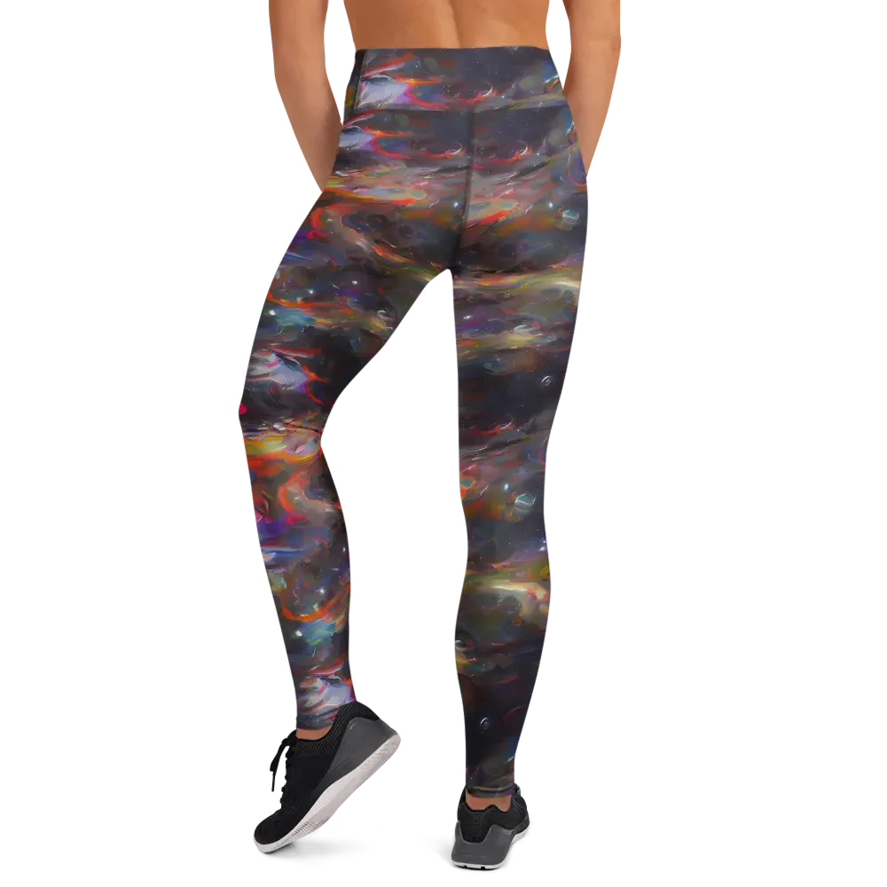 Chromatic Flux on Yoga Leggings — Back
