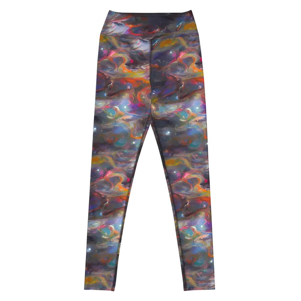 Chromatic Flux on Yoga Leggings — Front