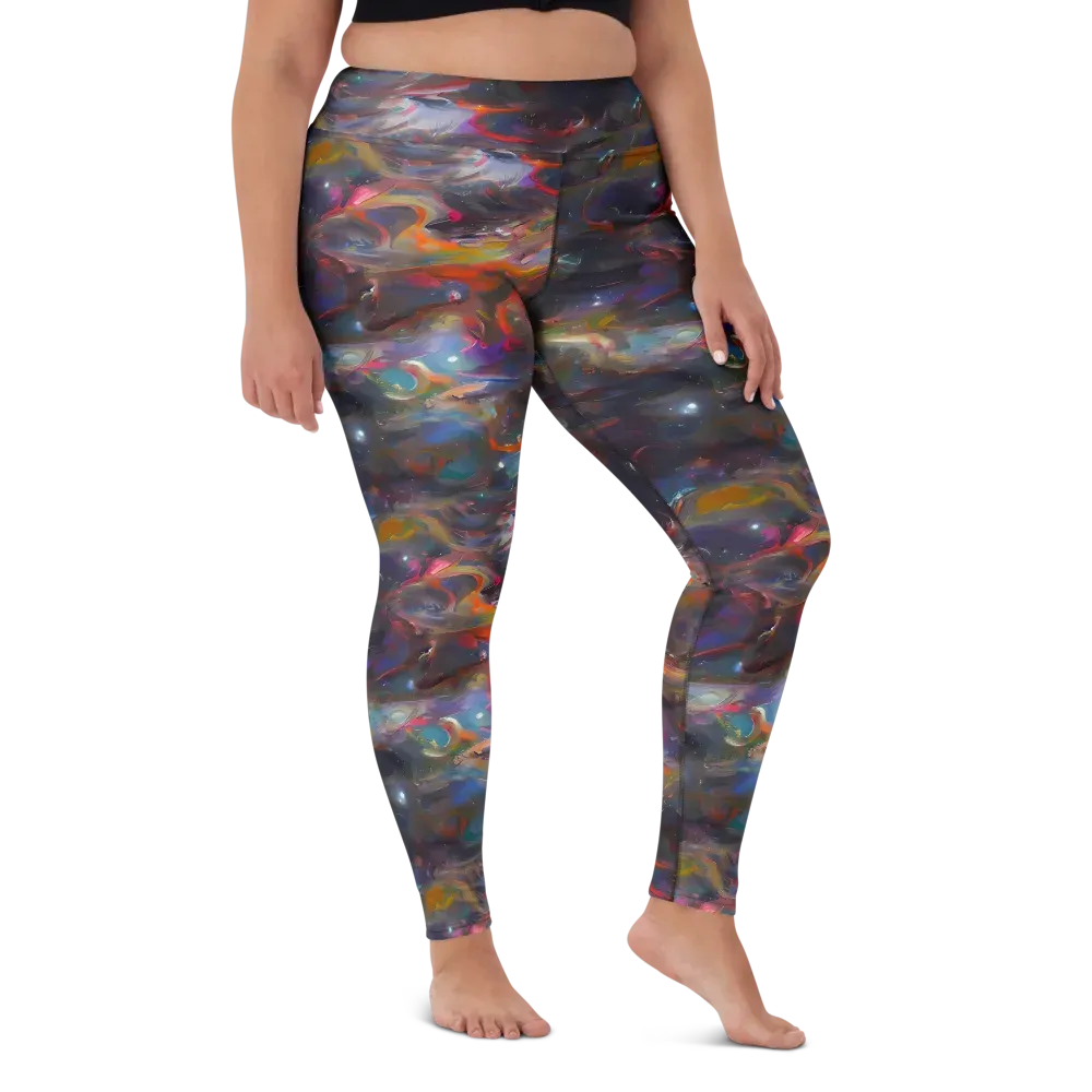 Chromatic Flux on Yoga Leggings — Front