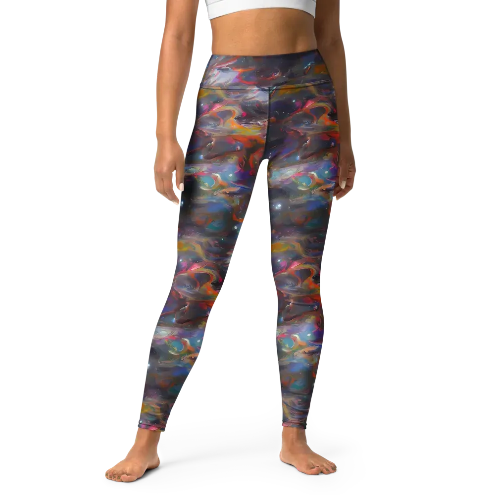 Chromatic Flux on Yoga Leggings — Front