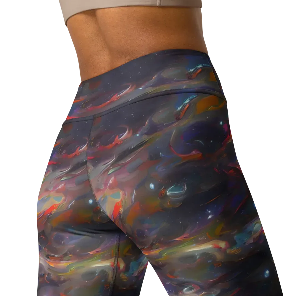 Chromatic Flux on Yoga Leggings — Back