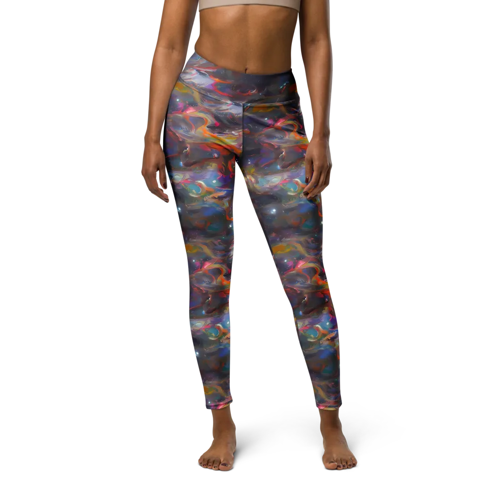 Chromatic Flux on Yoga Leggings — Front