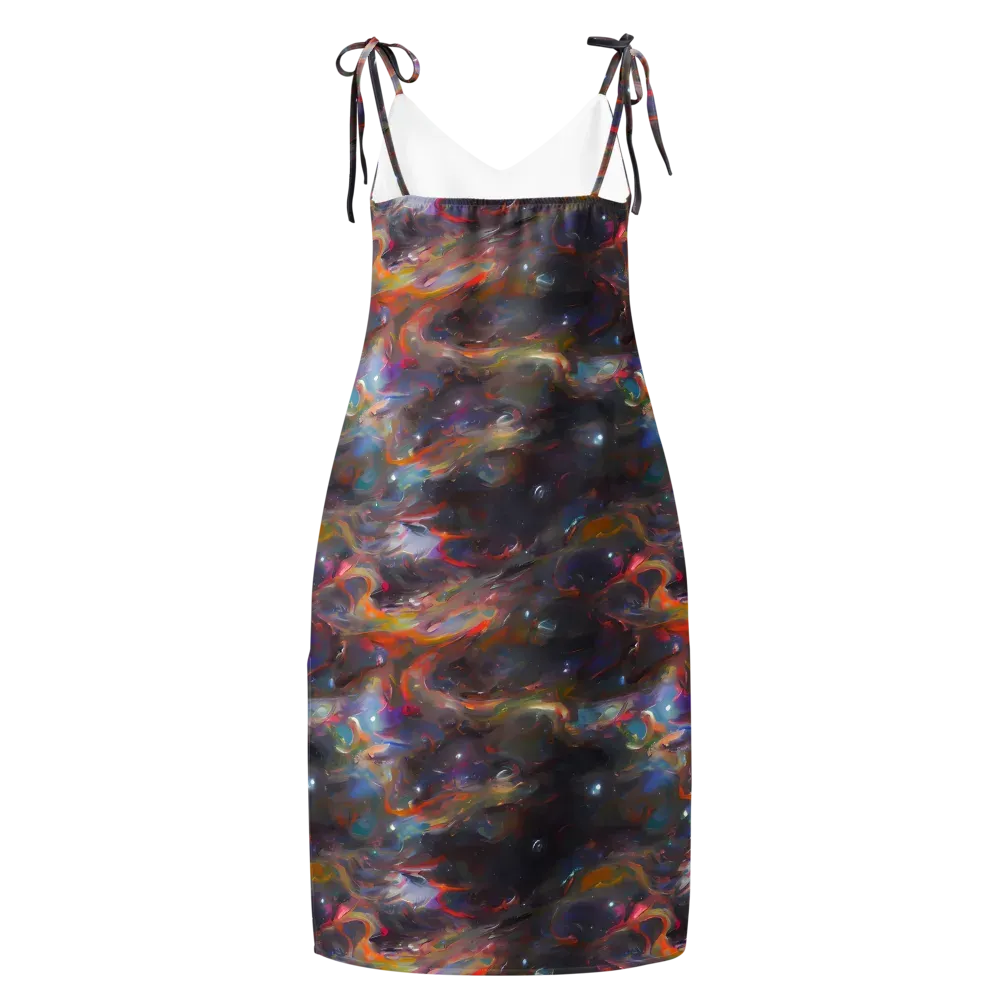 Chromatic Flux on Slip Dress — Back
