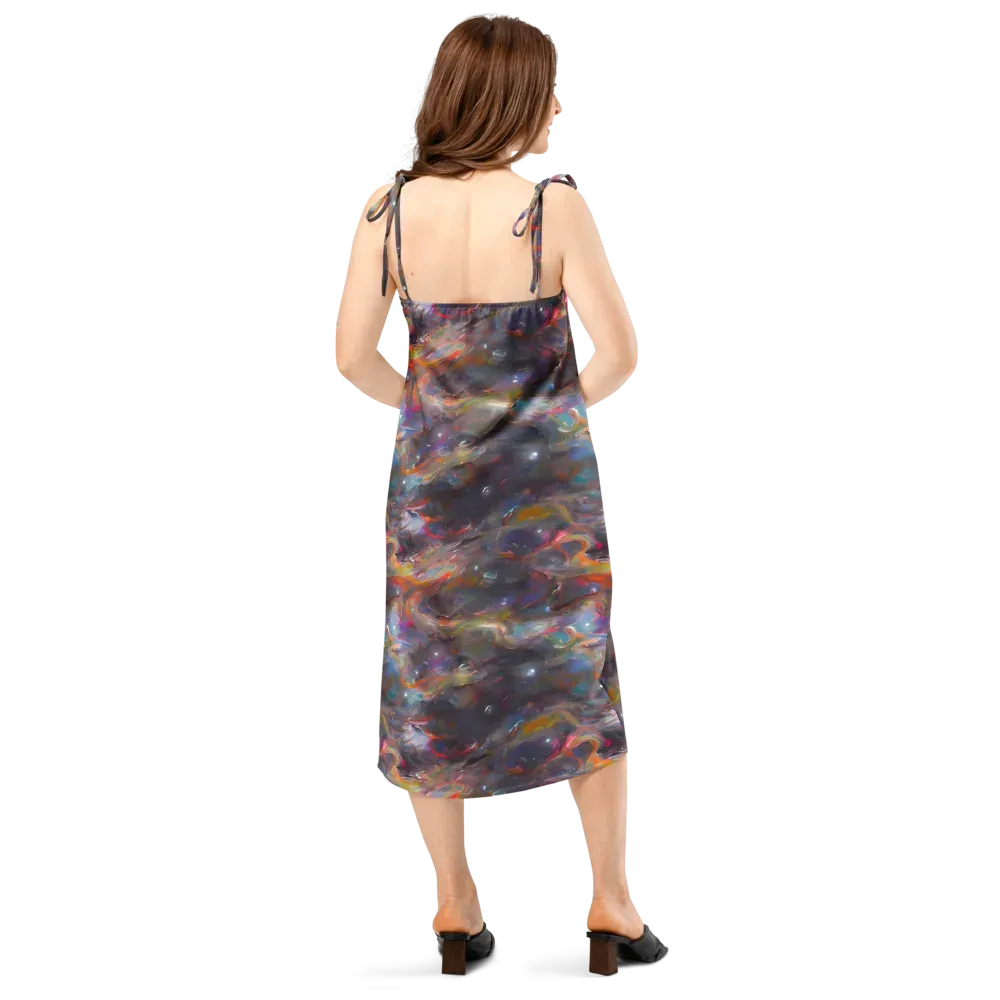 Chromatic Flux on Slip Dress — Back