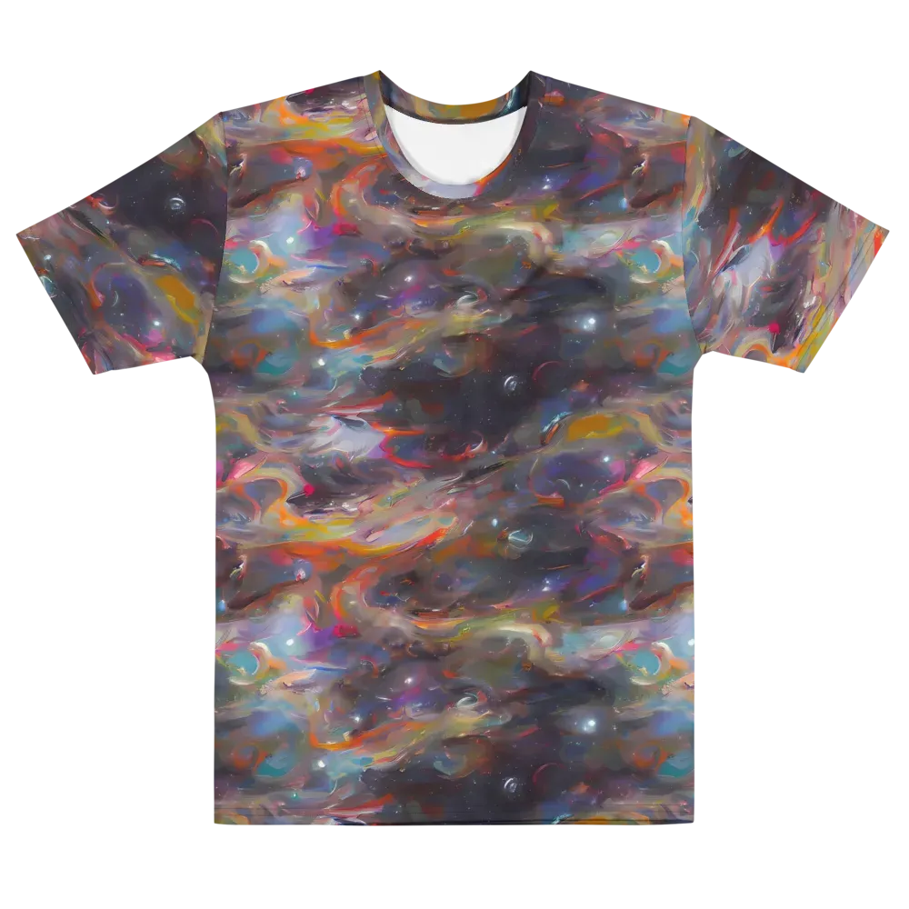 Chromatic Flux on Men's Cotton Crew Neck T-Shirt — Front