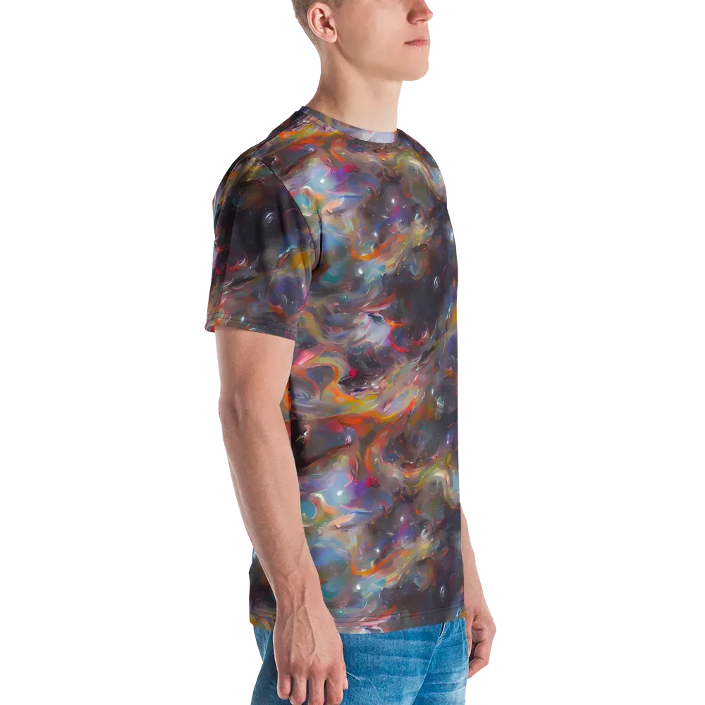 Chromatic Flux on Men's Crew Neck T-Shirt — Right