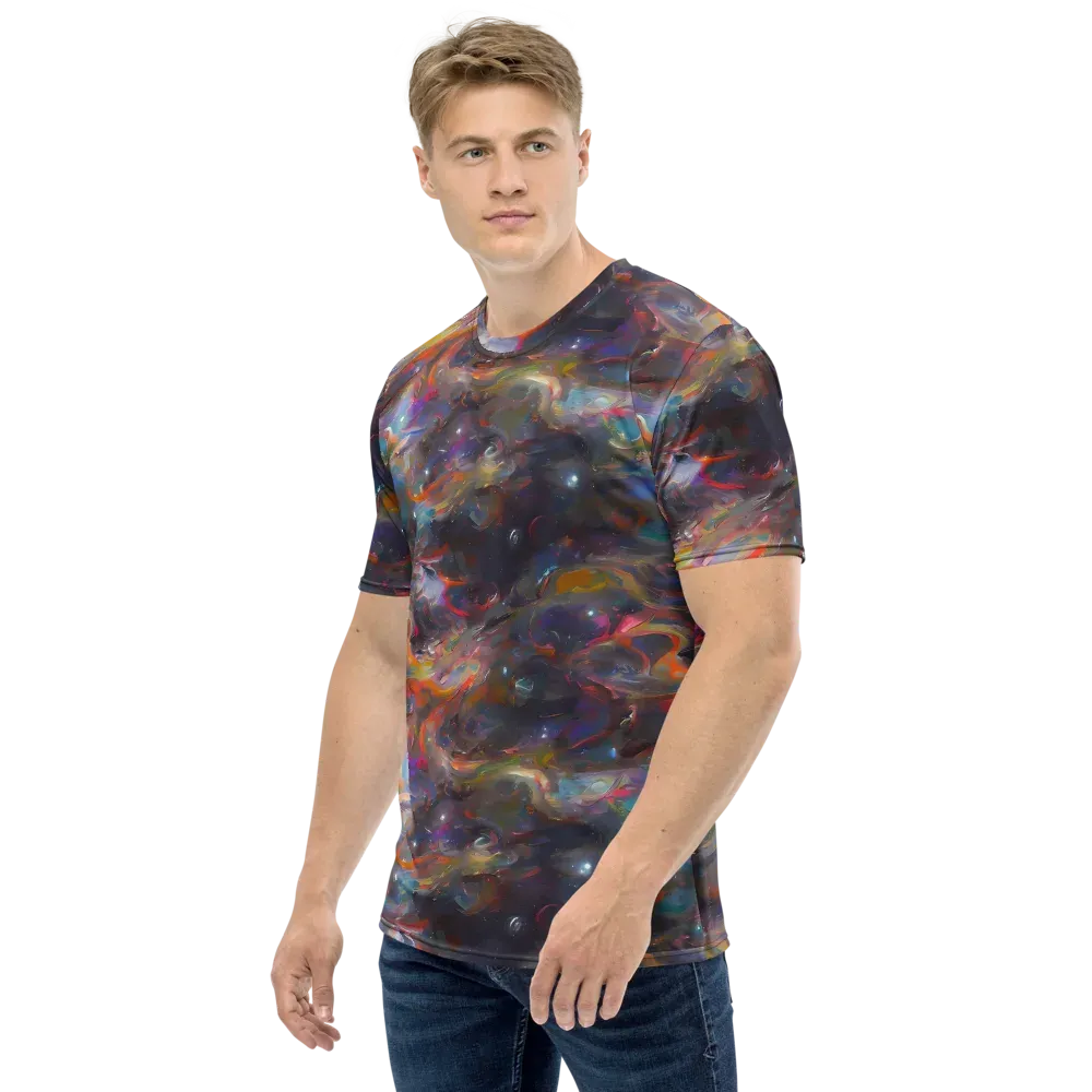 Chromatic Flux on Men's Crew Neck T-Shirt — Left
