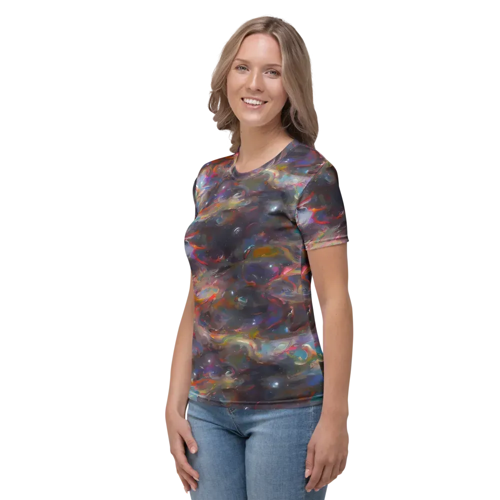 Chromatic Flux on Women's Crew Neck T-Shirt — Left