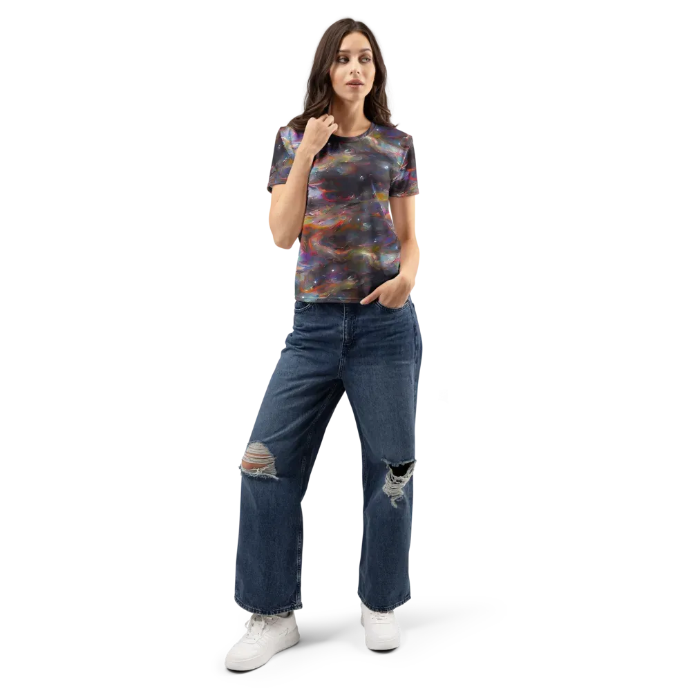 Chromatic Flux on Women's Crew Neck T-Shirt — Front