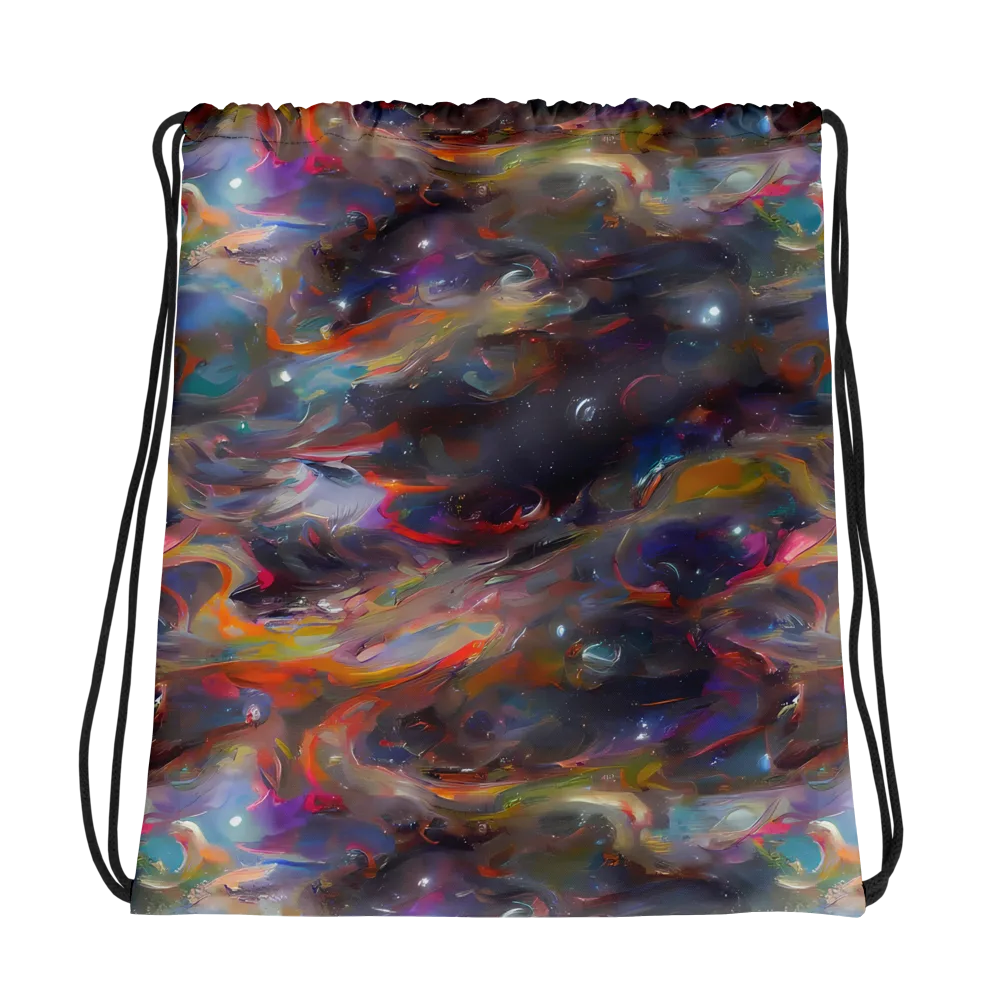 Chromatic Flux on Drawstring Bag — Photo