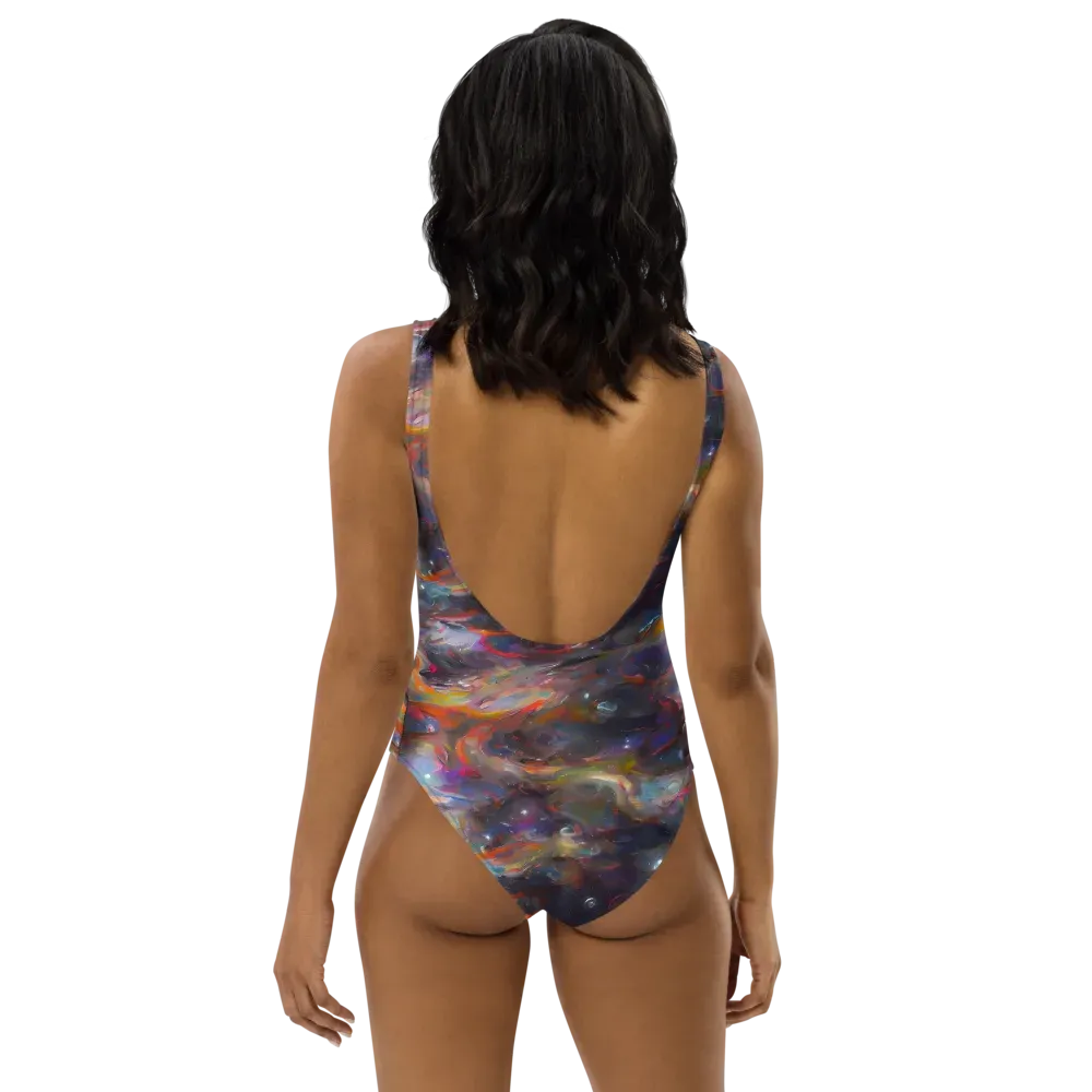 Chromatic Flux on One-Piece Swimsuit — Back