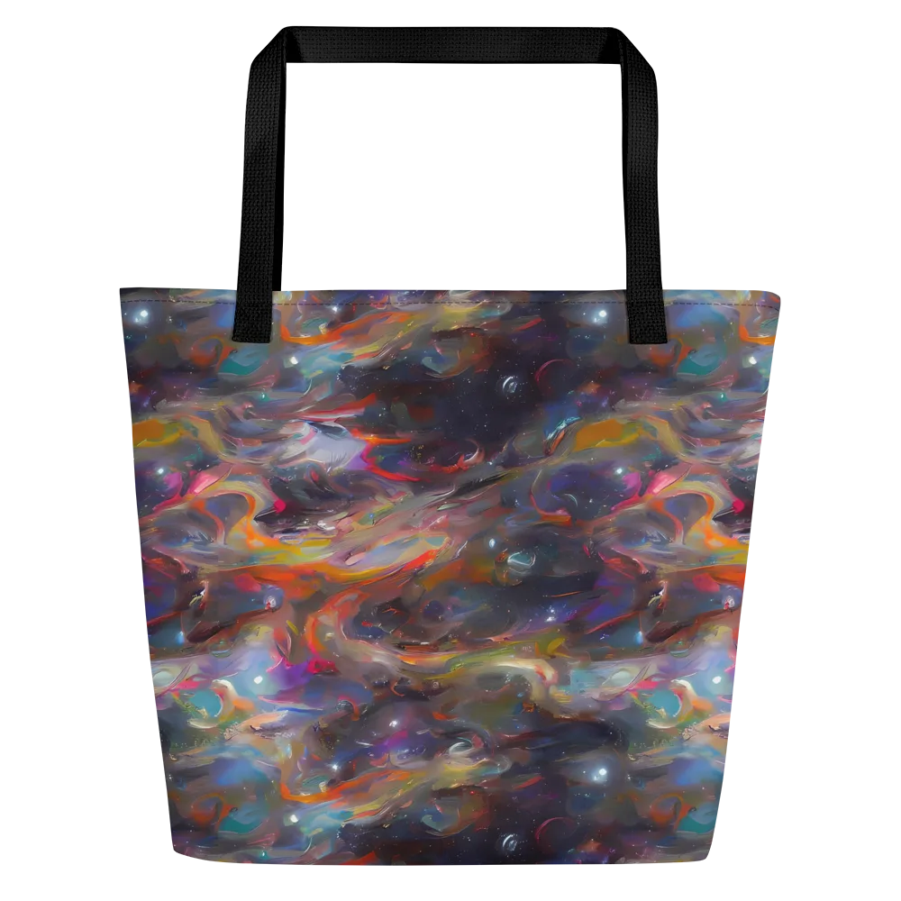 Chromatic Flux on Large Tote Bag W/ Pocket — Front