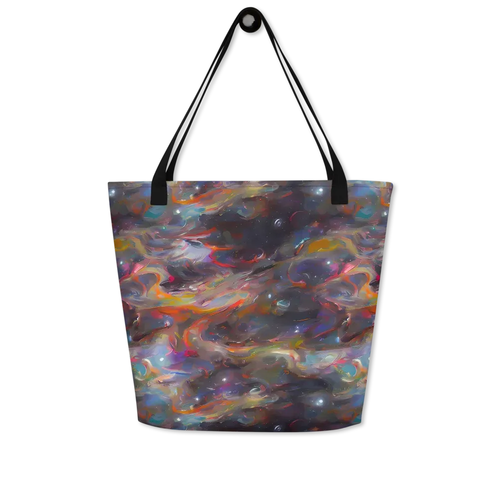 Chromatic Flux on Large Tote Bag W/ Pocket — Front