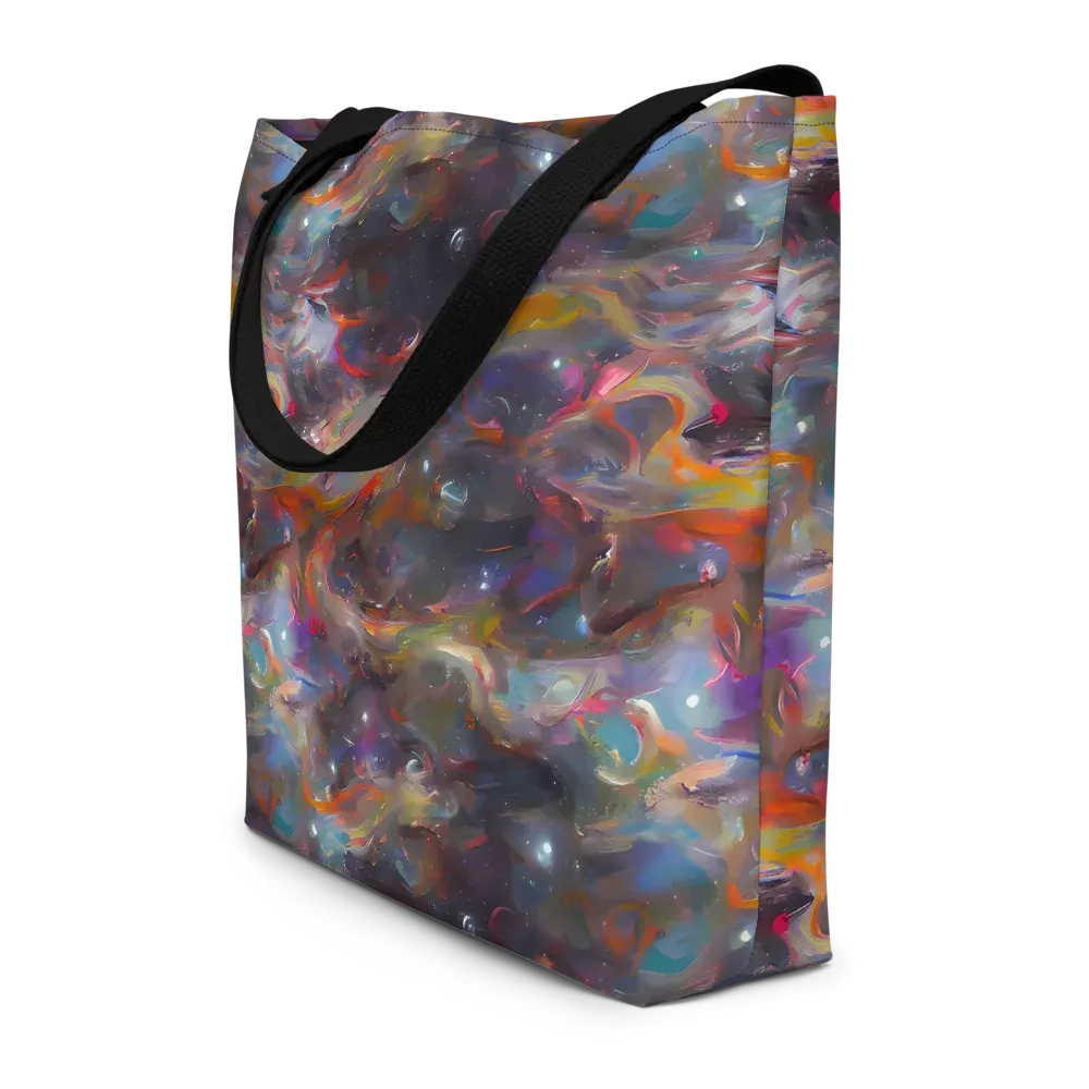 Chromatic Flux on Large Tote Bag W/ Pocket — Front